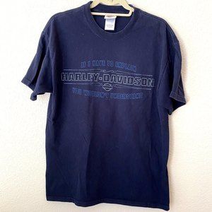 Harley Davidson Hanes Mens Short Sleeve Graphic Shirt Size Large